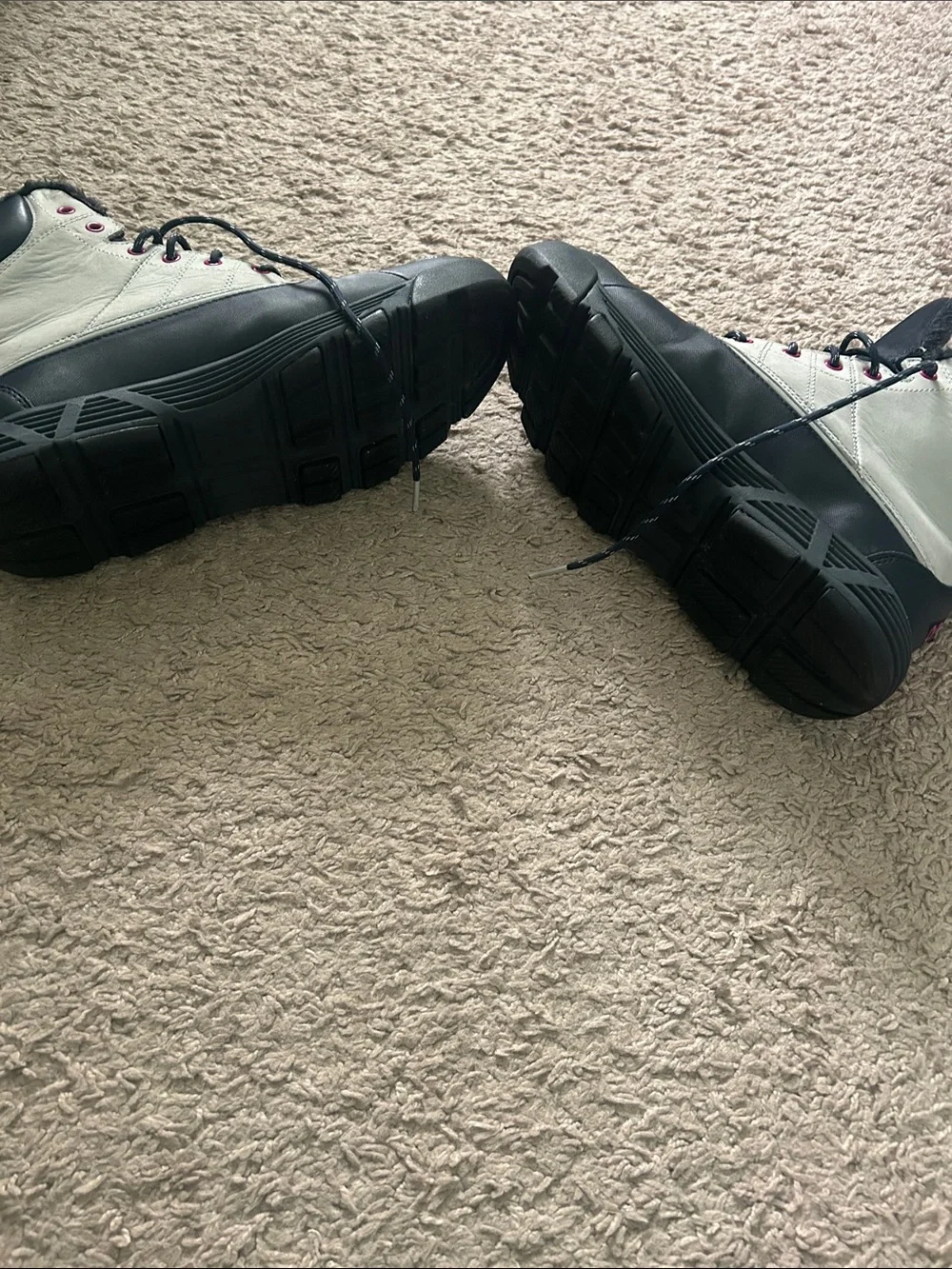 Nike ACG Black Winter Rain Boots with Pink Logo Accents